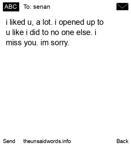 unsent message to senan