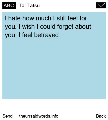unsent message to Tatsu