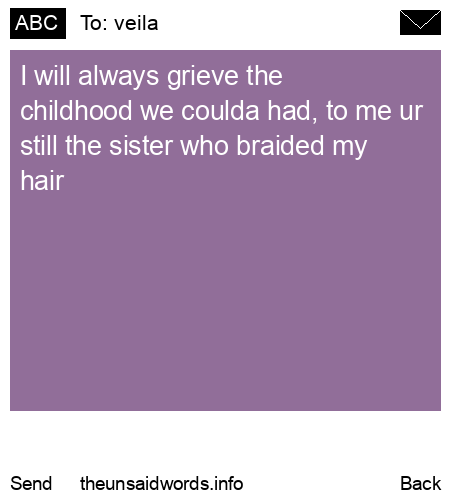 unsent message to veila 