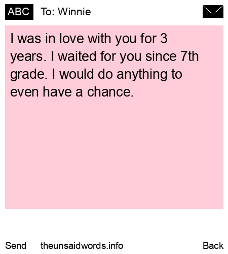 unsent message to Winnie