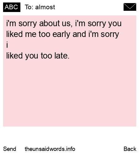 unsent message to almost