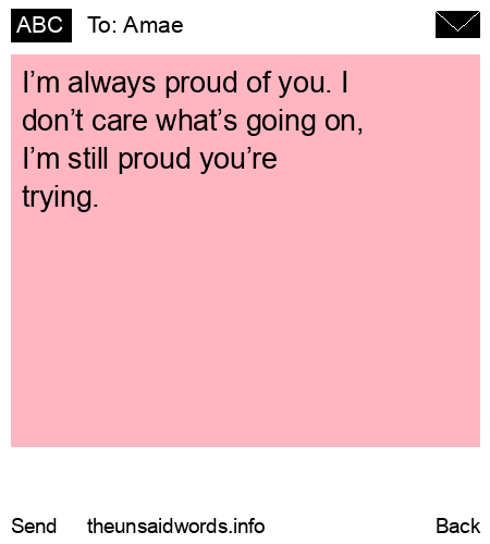 unsent message to Amae