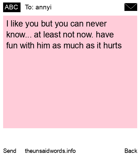 unsent message to annyi