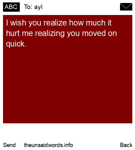 unsent message to ayl