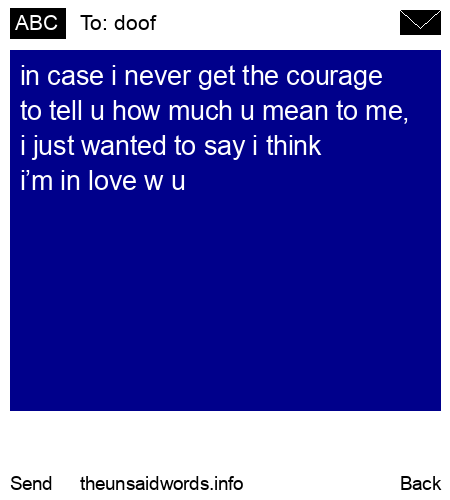 unsent message to doof