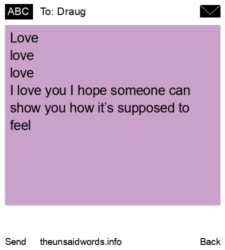 unsent message to Draug