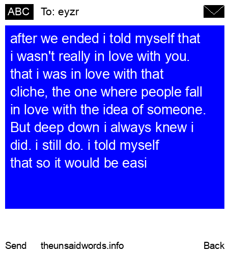 unsent message to eyzr