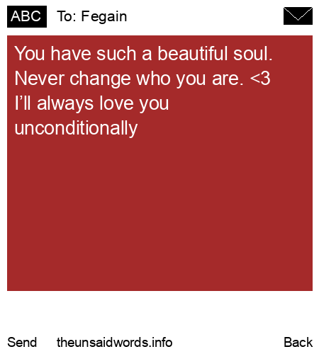 unsent message to Fegain