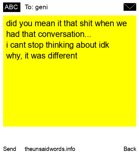 unsent message to geni