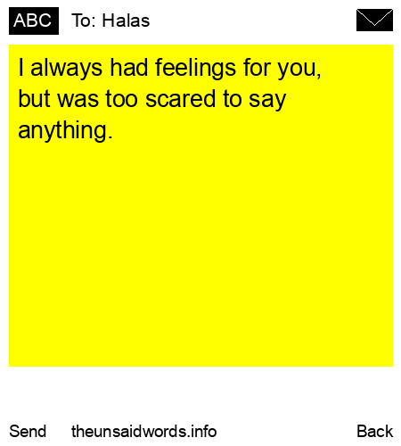 unsent message to Halas