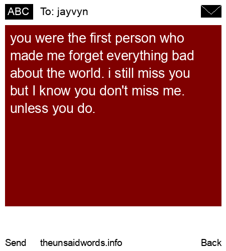 unsent message to jayvyn