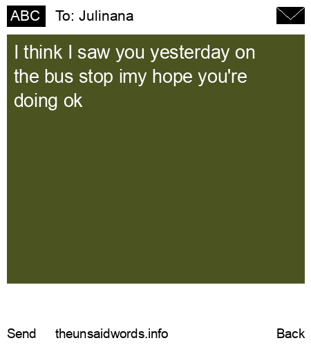 unsent message to Julinana