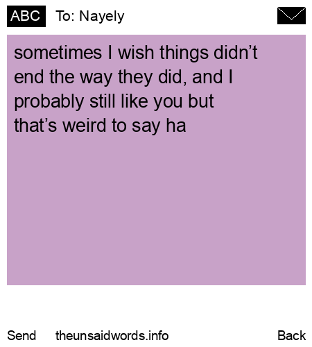 unsent message to Nayely