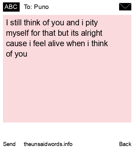 unsent message to Puno