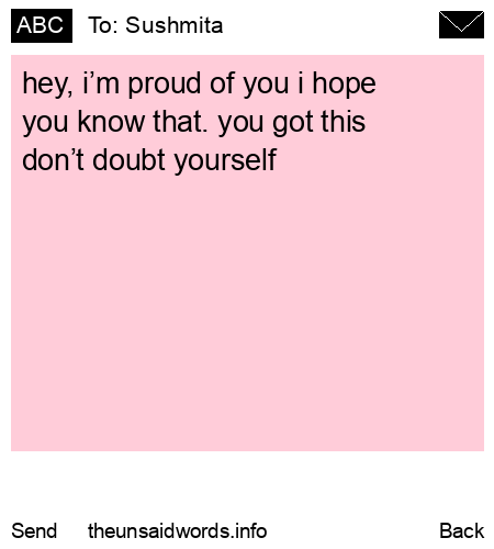 unsent message to Sushmita