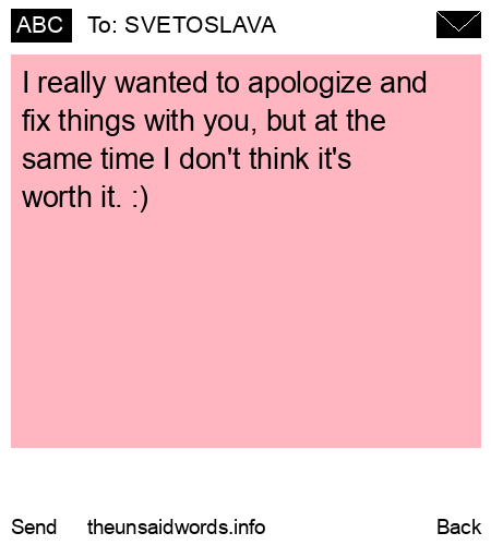 unsent message to SVETOSLAVA