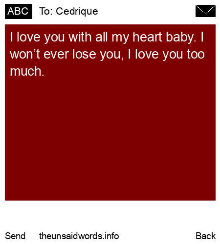 unsent message to Cedrique
