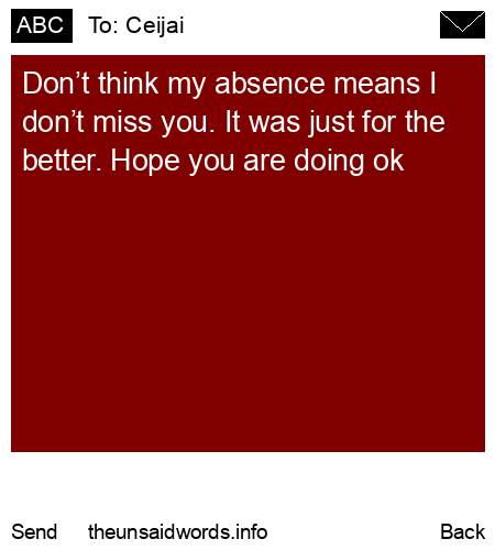 unsent message to Ceijai