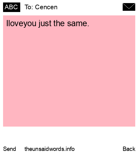 unsent message to Cencen