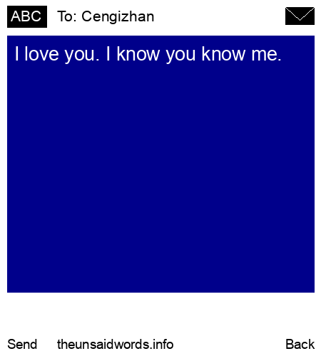 unsent message to Cengizhan