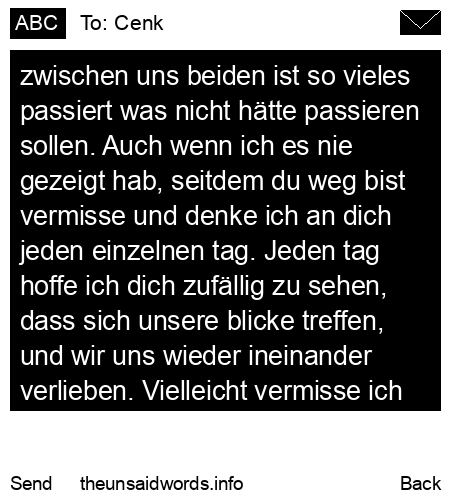 unsent message to Cenk