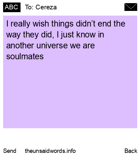 unsent message to Cereza