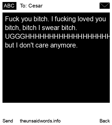 unsent message to Cesar