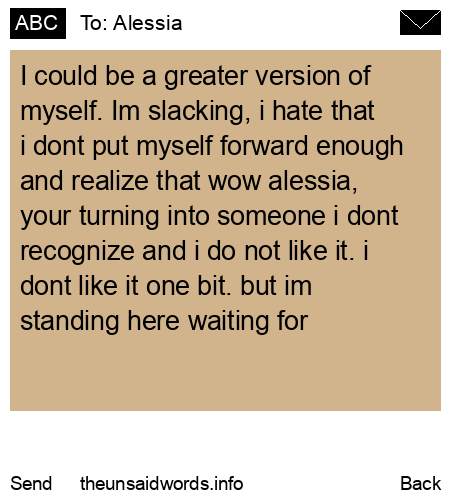 unsent message to Alessia