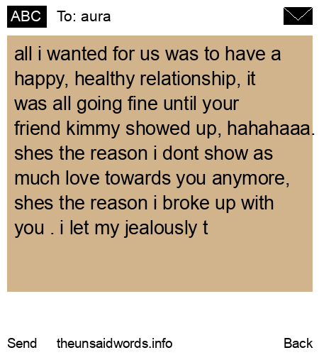 unsent message to aura