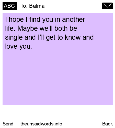 unsent message to Balma