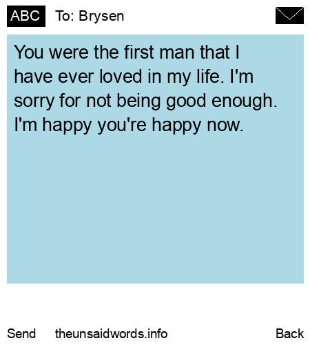 unsent message to Brysen