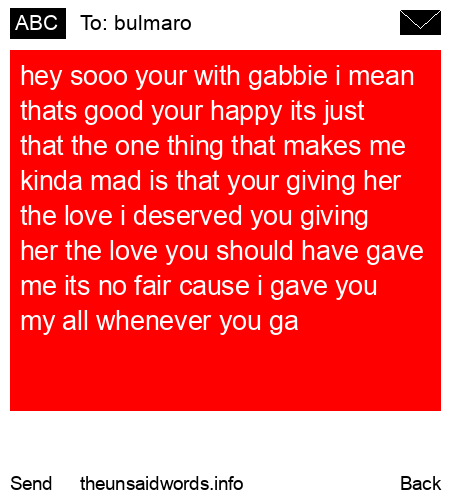 unsent message to bulmaro