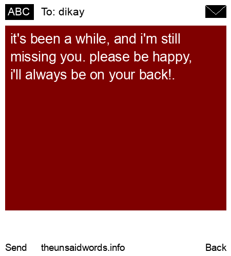 unsent message to dikay