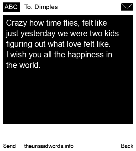 unsent message to Dimples