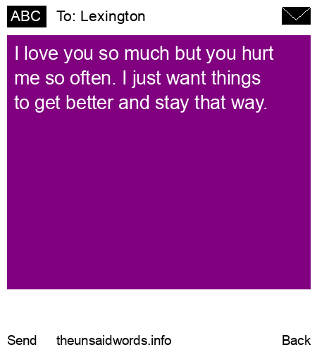 unsent message to Lexington 