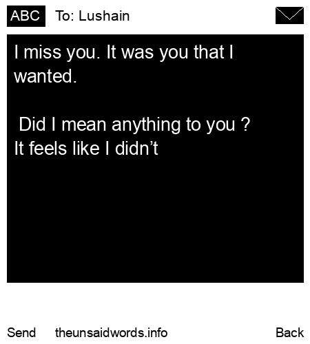 unsent message to Lushain 
