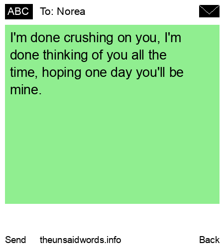 unsent message to Norea