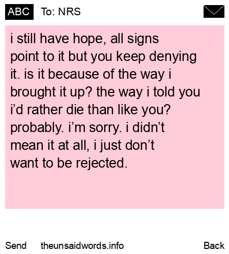 unsent message to NRS