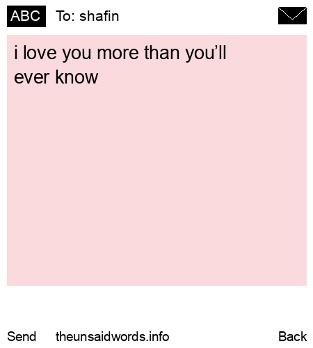 unsent message to shafin