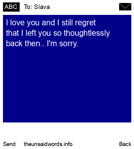 unsent message to Slava