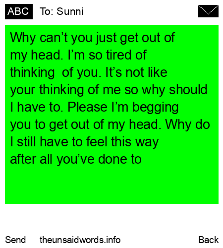 unsent message to Sunni