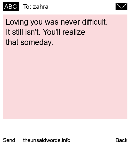 unsent message to zahra