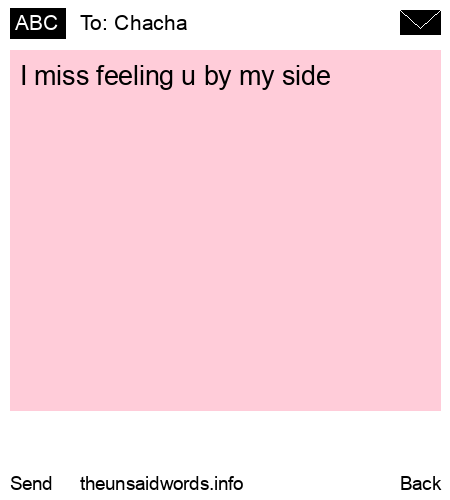 unsent message to Chacha