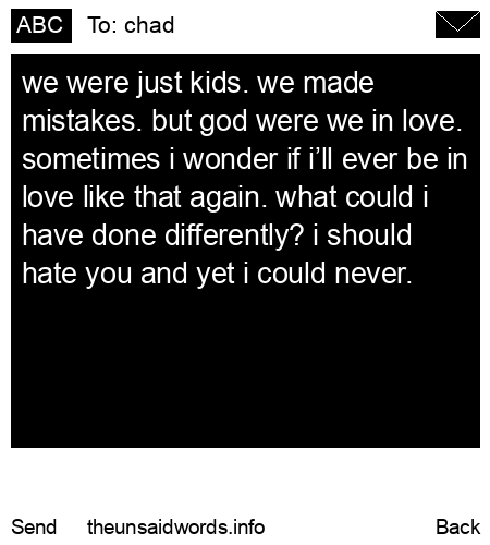 unsent message to chad
