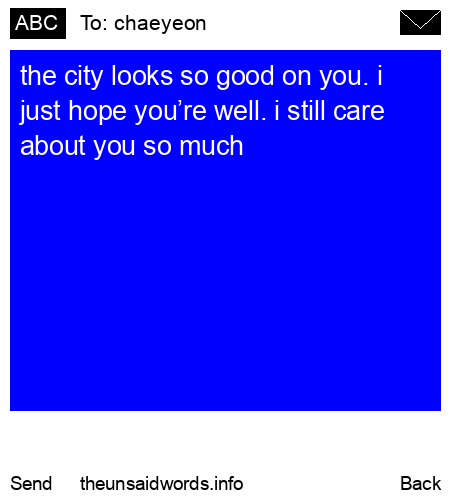 unsent message to chaeyeon