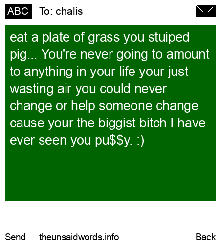 unsent message to chalis