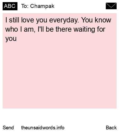 unsent message to Champak 