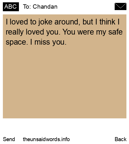 unsent message to Chandan