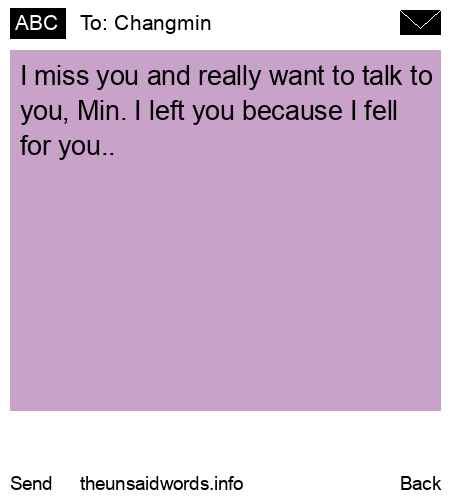 unsent message to Changmin