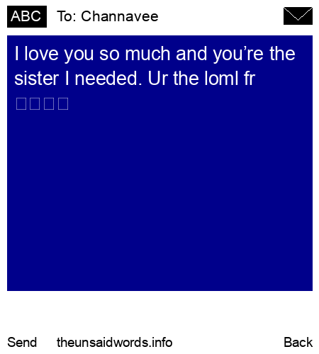 unsent message to Channavee